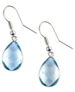 EFFY Blue Topaz Pear Brio Drop Earrings (13 1/5 ct. t.w.) in 14k White Gold   Earrings   Jewelry & Watches