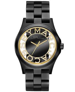 Marc by Marc Jacobs Watch, Womens Henry Black Ion Plated Stainless Steel Bracelet 40mm MBM3255   Watches   Jewelry & Watches
