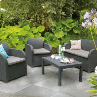 SunTime Outdoor Living Oklahoma 4 Piece Lounge Seating Group with