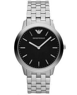 Emporio Armani Watch, Mens Dino Slim Stainless Steel Bracelet 42mm AR1744   Watches   Jewelry & Watches