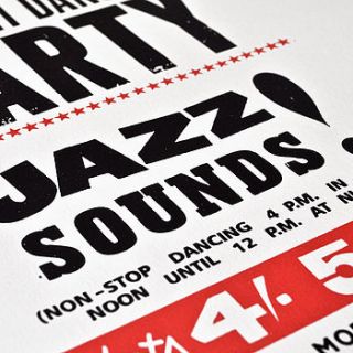 'jazz sounds!' limited edition screen print by print basement