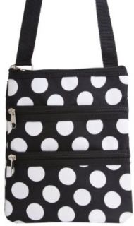 Small Hipster Crossbody Shoulder Bag Purse Handbag Black and White Polka Dot: Girls Crossbody Bag: Shoes