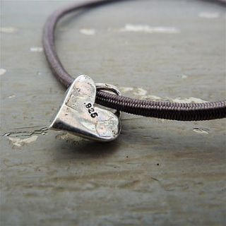elastic silver charm bracelet by violette