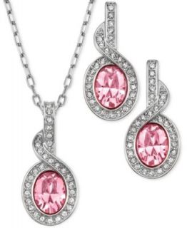 Swarovski Jewelry Set, 22k Gold Plated Crystal Pendant Necklace and Drop Earrings   Fashion Jewelry   Jewelry & Watches