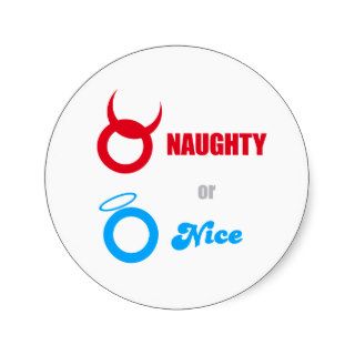 Naughty or Nice? Round Sticker