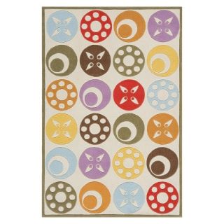 Candy Dots Area Rug   Ivory (4x6)