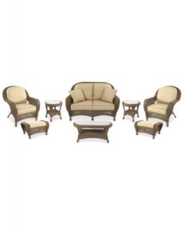 Antigua Outdoor 3 Piece Seating Set: 1 Sofa and 2 Lounge Chairs   Furniture
