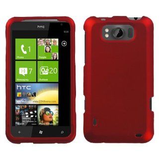 Asmyna HTCX310AHPCSO202NP Titanium Premium Durable Rubberized Protective Case for HTC Titan X310a   1 Pack   Retail Packaging   Red: Cell Phones & Accessories