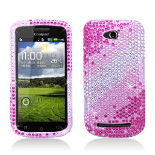 Aimo Wireless COOL5860PCDI196 Bling Brilliance Premium Grade Diamond Case for Coolpad Quattro 4G 5860e   Retail Packaging   Layer Pink: Cell Phones & Accessories