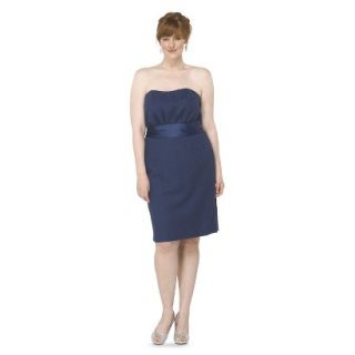 TEVOLIO Womens Plus Size Lace Strapless Dress   Academy Blue   16W