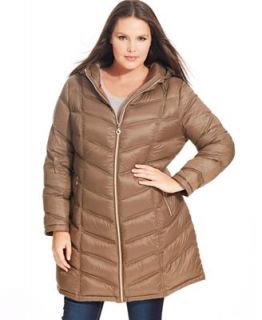 Calvin Klein Plus Size Packable Hooded Quilted Puffer   Coats   Women