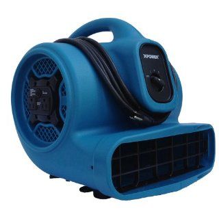 XPOWER X 400A 1/4 HP 1600 CFM 3 Speed Air Mover with Dual Outlets for Daisy Chain, 3.0 Amp