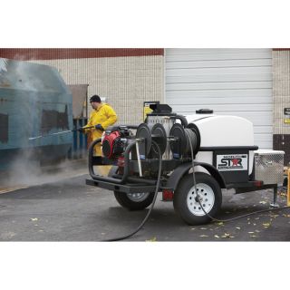 NorthStar Hot Water Pressure Washer — Honda Engine, 4 GPM @ 4000 PSI, Trailer Mounted  Gas Hot Water Pressure Washers