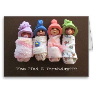 Belated Birthday: Cute Clay Babies, Polymer Clay Cards