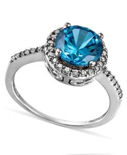 B. Brilliant Sterling Silver Ring, London Blue Cubic Zirconia Ring (5 1/5 ct. t.w.)   Rings   Jewelry & Watches