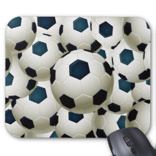 SOCCER BALLS COLLAGE MOUSE PAD
