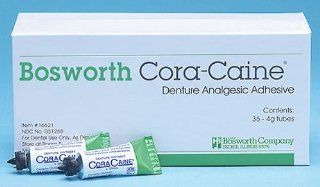 Bosworth Cora caine   Denture Pain relieving Adhesive Ointment   set 4 boxes: Health & Personal Care