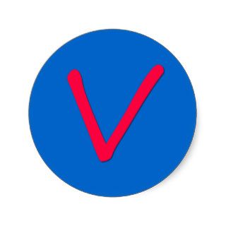 'V' (Uppercase) Alphabet Stickers