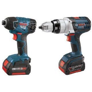 Factory Reconditioned Bosch CLPK221 181 RT 18V Cordless Lithium Ion 1/2 in. Hammer Drill and Impact Driver Combo Kit   Power Tool Combo Packs  
