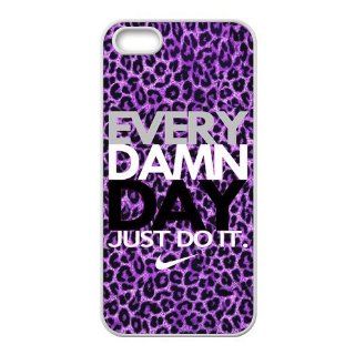 TP DIY Unique Purple Leopard Every Damn Day Design 3D Print TPU Back Case Cover for Apple Iphone 5 TP DIY 03216: Cell Phones & Accessories