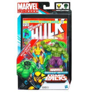 Marvel Universe Greatest Battles Action Figure 2Pack Wolverine Vs. Hulk: Toys & Games