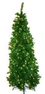 Good Tidings CHTBGS32S175 7 1/2 Feet Tall Brighton Slim Spruce Artificial Prelit Christmas Tree  