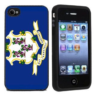 IP4 Connecticut Flag iPhone 4 or 4s Case / Cover Verizon or At&T: Cell Phones & Accessories