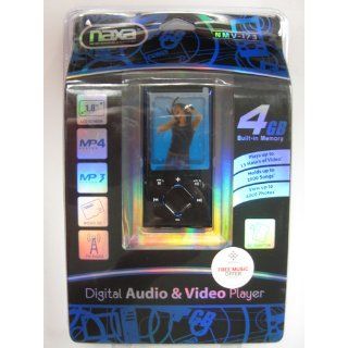 Naxa NMV 173 Portable Media Player with 1.8 Inch LCD Screen, Built in 4GB Flash Memory and SD Card Slot (Blue) : MP3 Players & Accessories