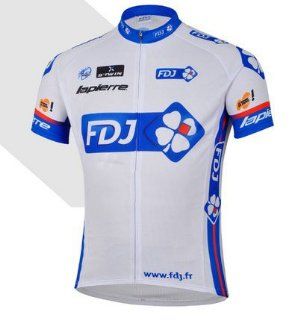 2013 FDJ Team Short Sleeved Cycling Jersey Top Bike Sports Clothes FDJ Cycling Team Shirt Outdoor Shirt (Large(Height=172 177CM Weight=63 69 KG)) : Sports Fan T Shirts : Sports & Outdoors