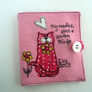 personalised sewing and needle case by oscar & toots
