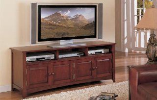 Inland Empire Furniture Cherry Solid Wood TV Stand with Cabinets   Television Stands