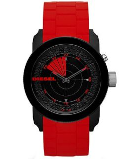 Diesel Unisex RDR Red Silicone Strap Watch 52x44mm DZ1607   Watches   Jewelry & Watches