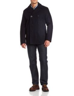 Tommy Hilfiger Men's Classic Peacoat at  Mens Clothing store: Wool Outerwear Coats