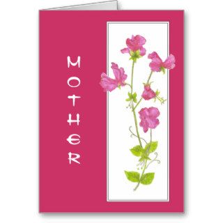 Mother's Birthday Flower in our Garden Sweet Pea Greeting Card