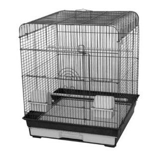Anini Apartment Flattop Bird Cage   18" X 18" X 22"   Black : Birdcages : Pet Supplies