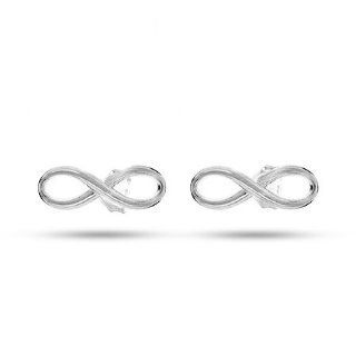 Sterling Silver Infinity Symbol Stud Earrings: Jewelry