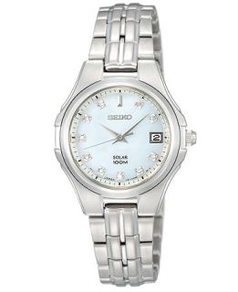 Seiko Watch, Womens Solar Diamond Accent Stainless Steel Bracelet 23mm SUT051   Watches   Jewelry & Watches