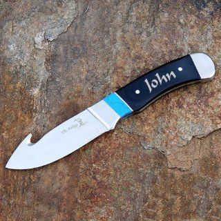 Elk Ridge Gut Hook Hunting Knife With Turquoise Inlay : Sporting Goods : Sports & Outdoors