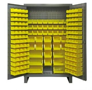 Durham Extra Heavy Duty Welded 12 Gauge Steel Cabinet With 162 Bins, HDC48 162 95, 24" Length x 48" Width x 78" Height: Science Lab Safety Storage Cabinets: Industrial & Scientific