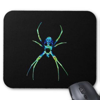 Neon Spider Mouse Pads