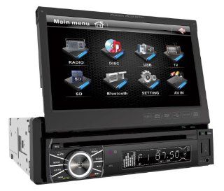 Power Acoustik In Dash DVD AM/FM Receiver with 7 Inch Flip Out Touchscreen Monitor and USB/SD Input : Vehicle Dvd Players : Car Electronics