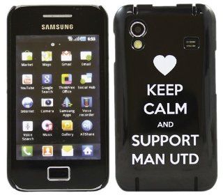 iTALKonline IMPERIAL BLACK CASE with WHITE Text KEEP CALM AND SUPPORT MAN UTD Pattern Super Slim Hydro Hard Protective Armour/Case/Skin/Cover/Shell For Samsung S5830 Galaxy Ace: Cell Phones & Accessories