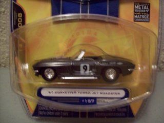 Jada Big Time Muscle Charcoal 1967 Corvette Turbo Jet Roadster 1:64 Scale Die Cast Car Collectible #157: Toys & Games