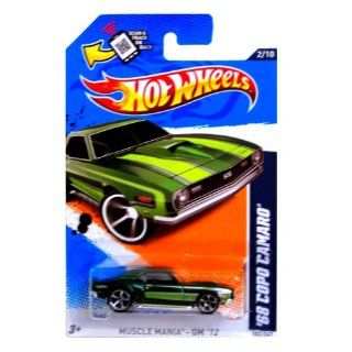 Hot Wheels 2012 102 Muscle Mania 2/10 '68 Copo Camaro GREEN 1:64 Scale: Toys & Games