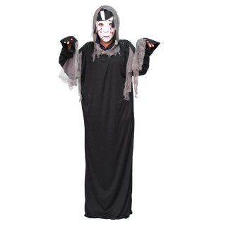 Size XXL  Grey /Men's Black Death God Robe Outfit Dress Up Costume for Halloween Party (6463 14): Toys & Games