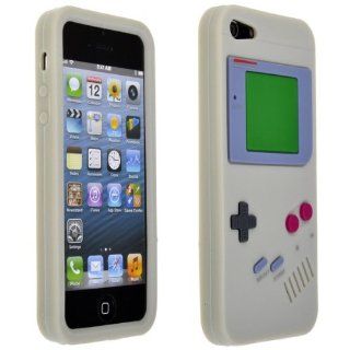 Grey Game Console Style Silicone Cover Case For Apple iPhone 5 5G Cell Phones & Accessories