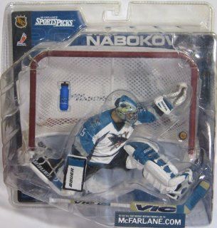 McFarlane Toys NHL Sports Picks Series 2 Action Figure: Evgeni Nabokov (San Jose Sharks) White Jersey VARIANT: Toys & Games
