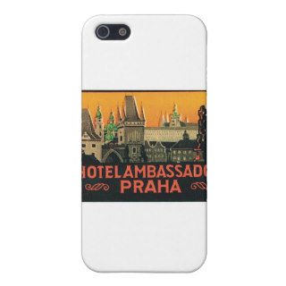 Vintage Travel Praha Czech Republic Hotel Label iPhone 5 Cover
