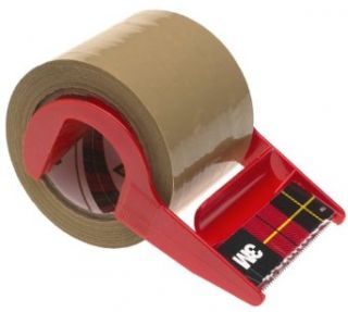3M Scotch 147 Mailing Packaging Tape with Dispenser, 800" Length x 1.88" Width, Tan: Industrial & Scientific