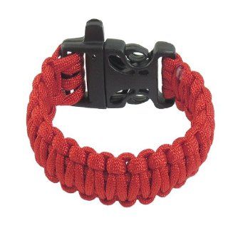 Outdoor Sports Quick Release Buckle Cobra Weave Red Paracord Survival Bracelet : Climbing Utility Cord : Sports & Outdoors